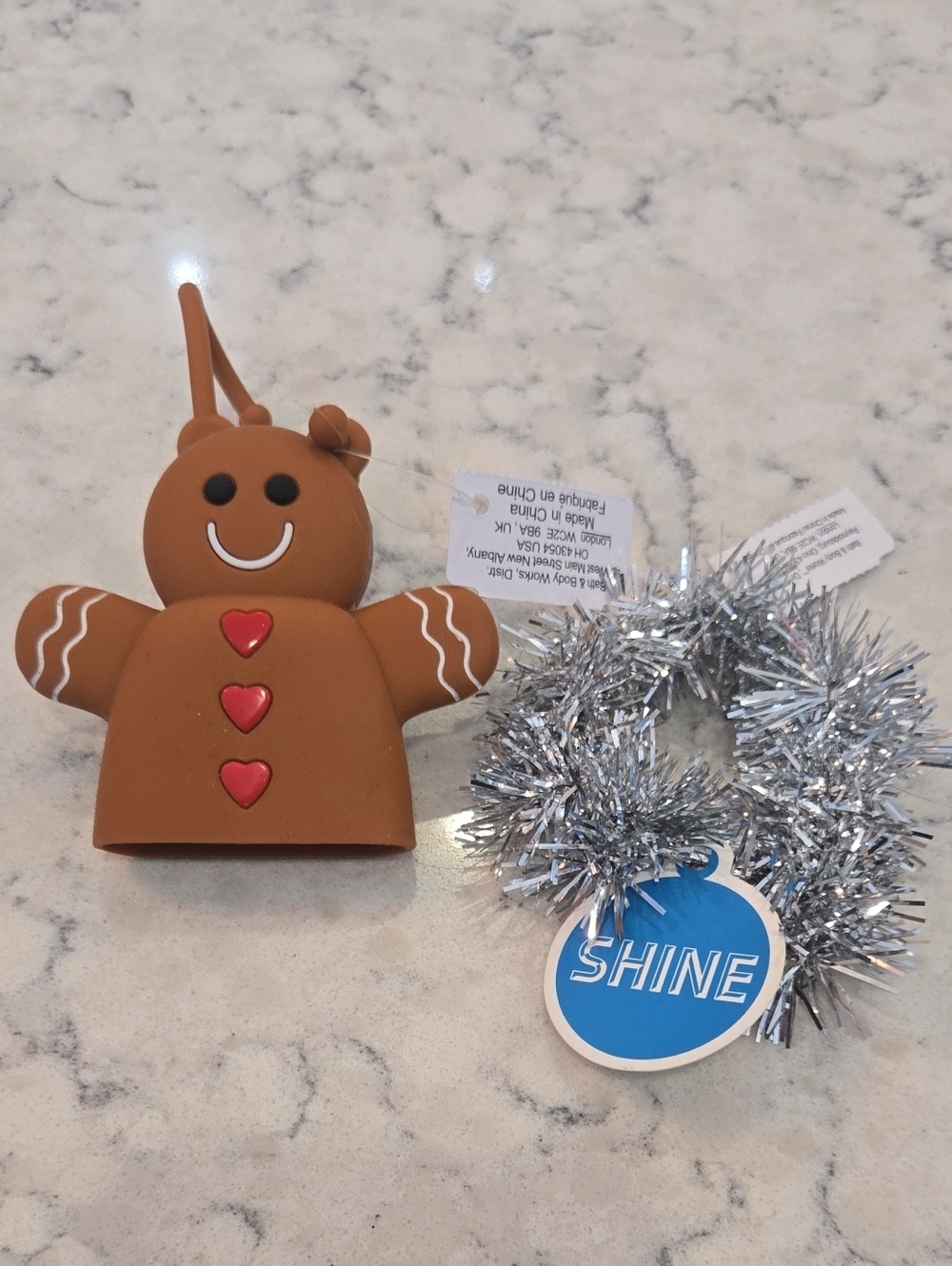NWT Bath & Body Works Gingerbread PocketBac Holder + Bonus Tinsel Wrap Holder